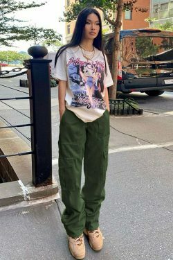 Nomad Chic Cargo Pant: Y2K Fashion with Coquette Aesthetic, Grunge Style, and Pastel Goth Vibes