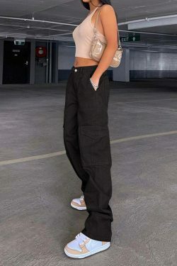 Nomad Chic Cargo Pant: Y2K Fashion with Coquette Aesthetic, Grunge Style, and Pastel Goth Vibes
