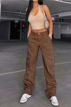 Nomad Chic Cargo Pant: Y2K Fashion with Coquette Aesthetic, Grunge Style, and Pastel Goth Vibes