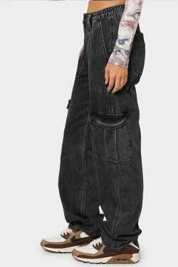 Nomad Chic Cargo Pant: Y2K Fashion with Coquette Aesthetic, Grunge Style, and Pastel Goth Vibes