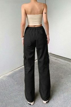 Nomad Chic Cargo Pant: Y2K Fashion with Coquette Aesthetic, Grunge Style, and Pastel Goth Vibes