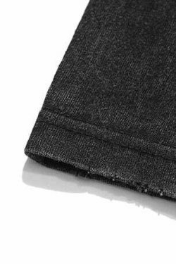 Nothing' Skull Print Acid Washed T-Shirt - Y2K Fashion Grunge Aesthetic Cute Tops