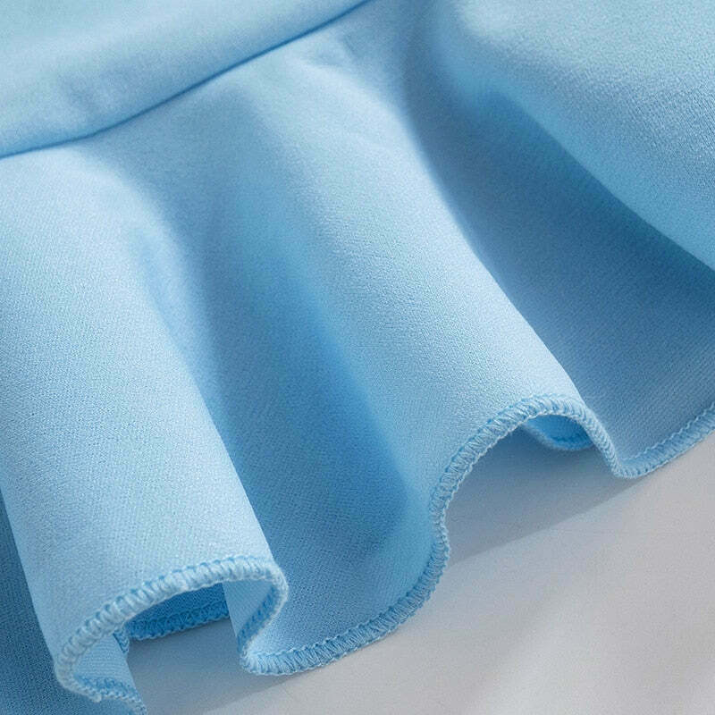 Oceanic Hues Strapless Y2K Dress - Coquette Aesthetic for Women - Grunge Style Fashion Statement Oceanic Hues Strapless Y2K Dress - Coquette Aesthetic for Women - Grunge Style Fashion Statement