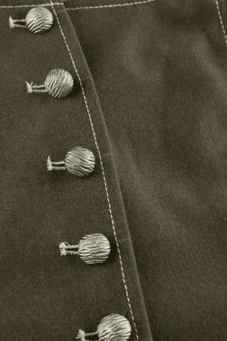 Paneled Lace Button Front Corset Top - Y2K Fashion Coquette Aesthetic Grunge Style