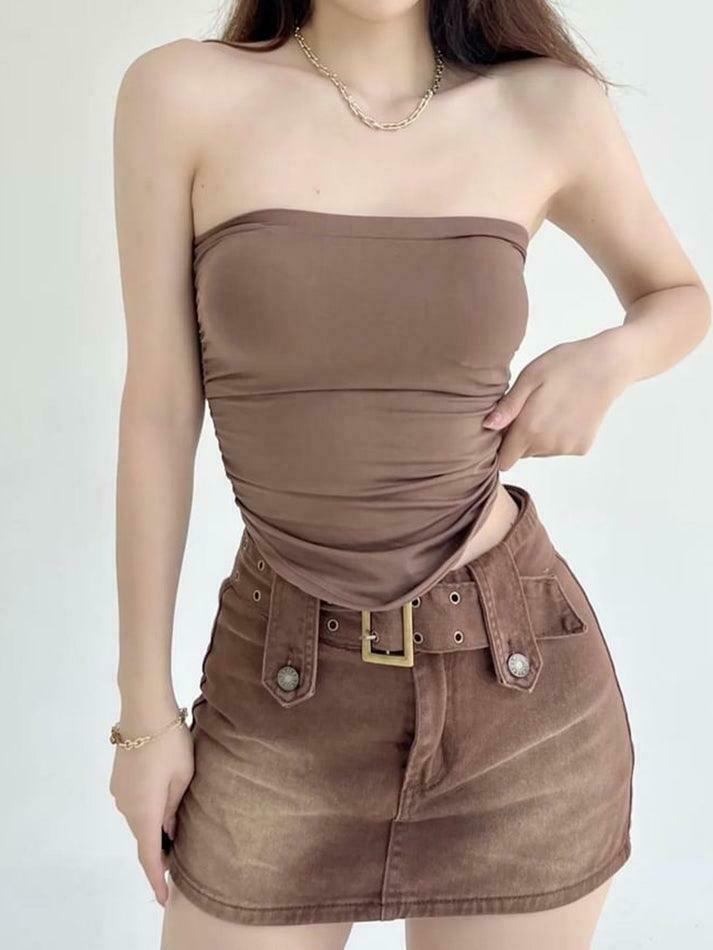 Pastel Goth Cargo Skirt: Y2K Aesthetic Grunge Style Cute Tops & Coquette Outfits