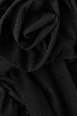 Pastel Goth Halter Flower Applique Ruffle Cami Top - Y2K Fashion Aesthetic