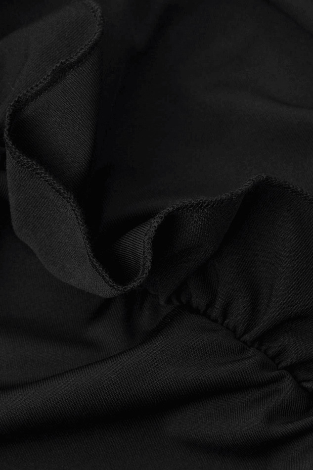 Pastel Goth Halter Flower Applique Ruffle Cami Top - Y2K Fashion Aesthetic