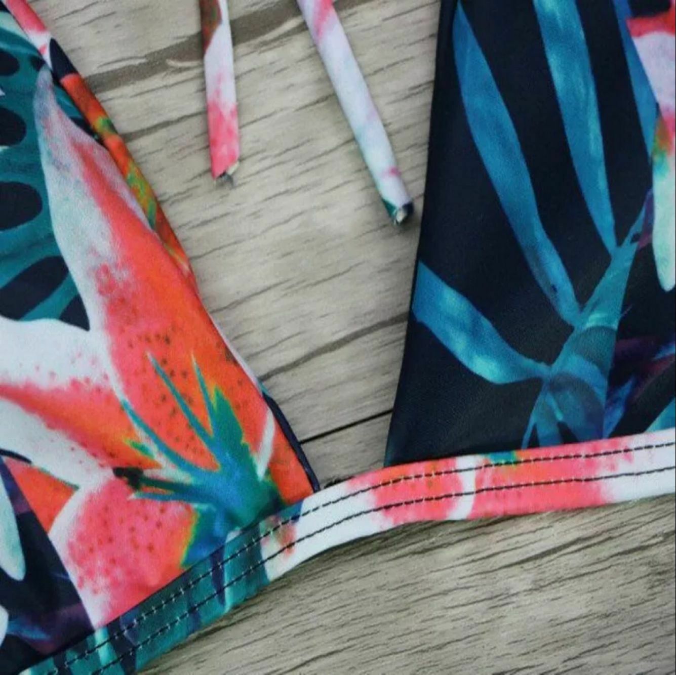 Pastel Goth Leaf Flower Bandeau Bikini Set - Y2K Fashion for Women - Coquette Aesthetic Swimwear Pastel Goth Leaf Flower Bandeau Bikini Set - Y2K Fashion for Women - Coquette Aesthetic Swimwear