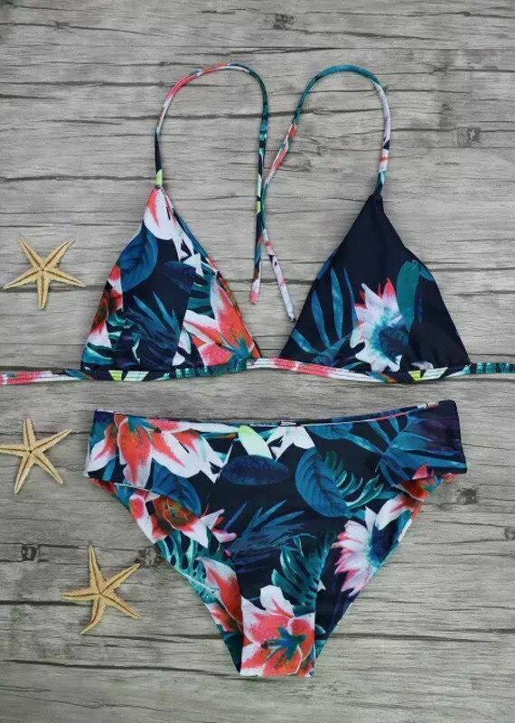 Pastel Goth Leaf Flower Bandeau Bikini Set - Y2K Fashion for Women - Coquette Aesthetic Swimwear Pastel Goth Leaf Flower Bandeau Bikini Set - Y2K Fashion for Women - Coquette Aesthetic Swimwear