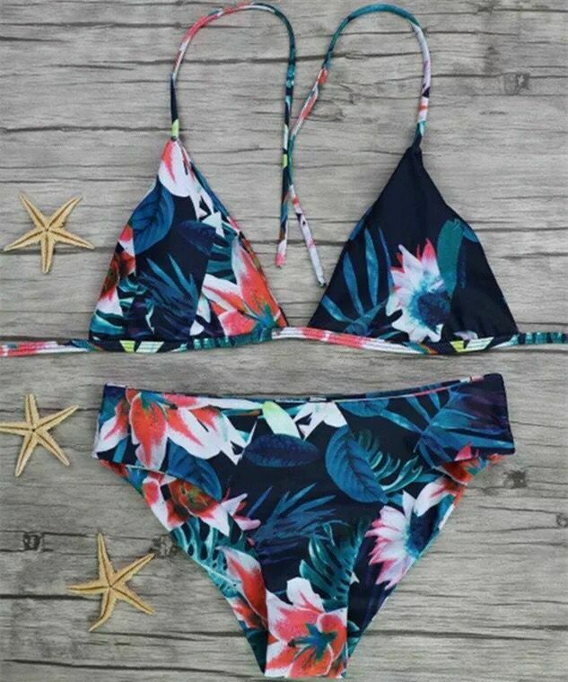 Pastel Goth Leaf Flower Bandeau Bikini Set - Y2K Fashion for Women - Coquette Aesthetic Swimwear Pastel Goth Leaf Flower Bandeau Bikini Set - Y2K Fashion for Women - Coquette Aesthetic Swimwear