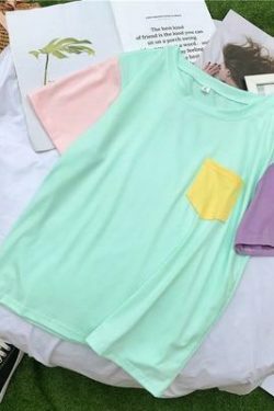 Pastel Patches T-Shirt: Y2K Fashion with Coquette & Grunge Aesthetics, Cute Tops & Cargo Skirt Vibes