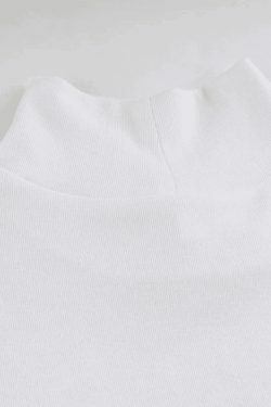 Patchwork Cutout White Long Sleeve Bodysuit - Y2K Fashion Coquette Aesthetic Grunge Style