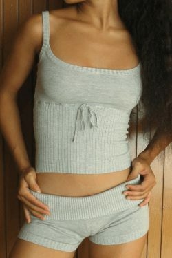 Patchwork Halter Crop Cami: Y2K Fashion Top with Coquette & Grunge Aesthetics