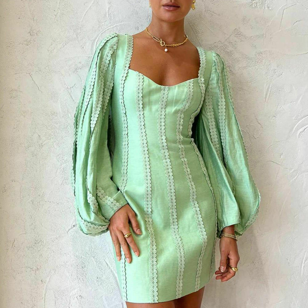 Patchwork Linen Party Dress - Y2K Fashion with Coquette & Grunge Aesthetics Patchwork Linen Party Dress - Y2K Fashion with Coquette & Grunge Aesthetics