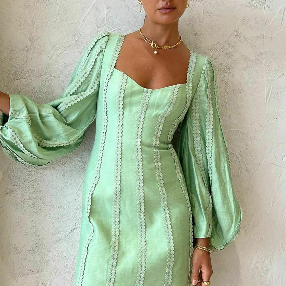 Patchwork Linen Party Dress - Y2K Fashion with Coquette & Grunge Aesthetics Patchwork Linen Party Dress - Y2K Fashion with Coquette & Grunge Aesthetics