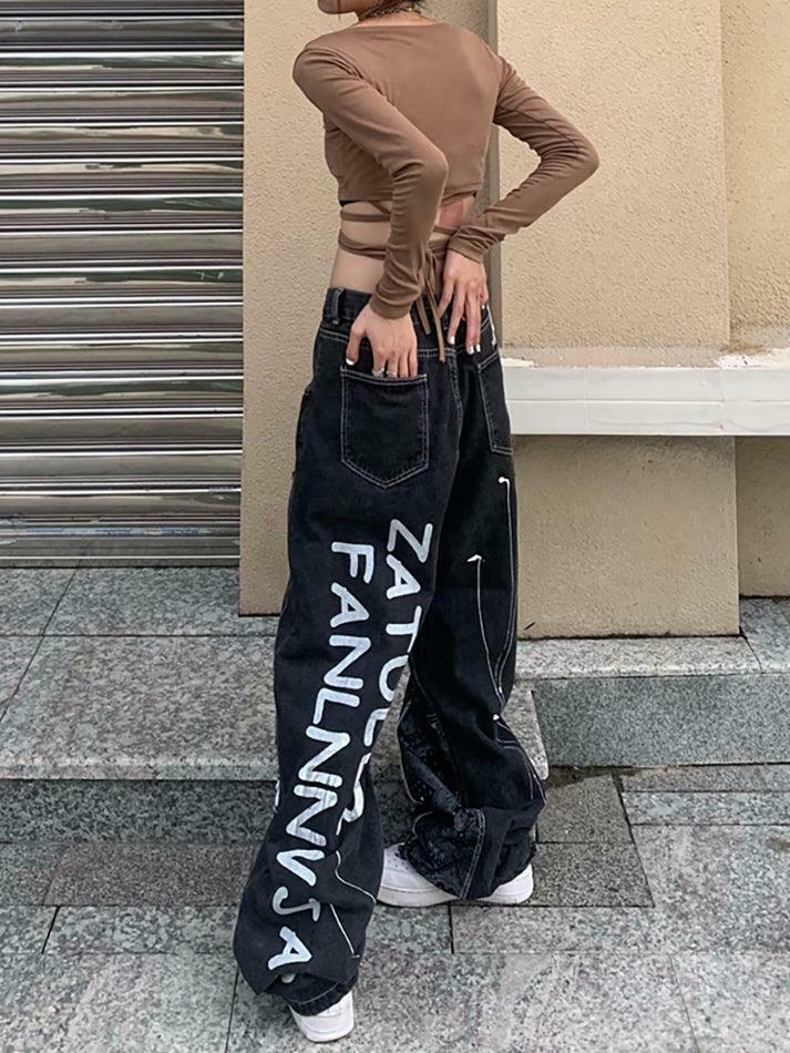 Patchwork Paisley Print Boyfriend Jeans - Y2K Fashion Statement - Coquette Aesthetic with Patchwork Paisley Print Boyfriend Jeans - Y2K Fashion Statement - Coquette Aesthetic with