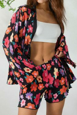 Patterned Paradise Twinset - Y2K Fashion Coquette Aesthetic Grunge Style Cute Tops Past