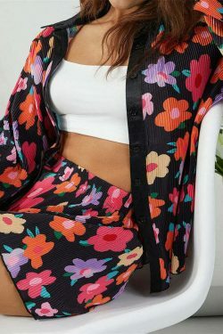 Patterned Paradise Twinset - Y2K Fashion Coquette Aesthetic Grunge Style Cute Tops Past