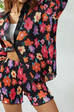 Patterned Paradise Twinset - Y2K Fashion Coquette Aesthetic Grunge Style Cute Tops Past