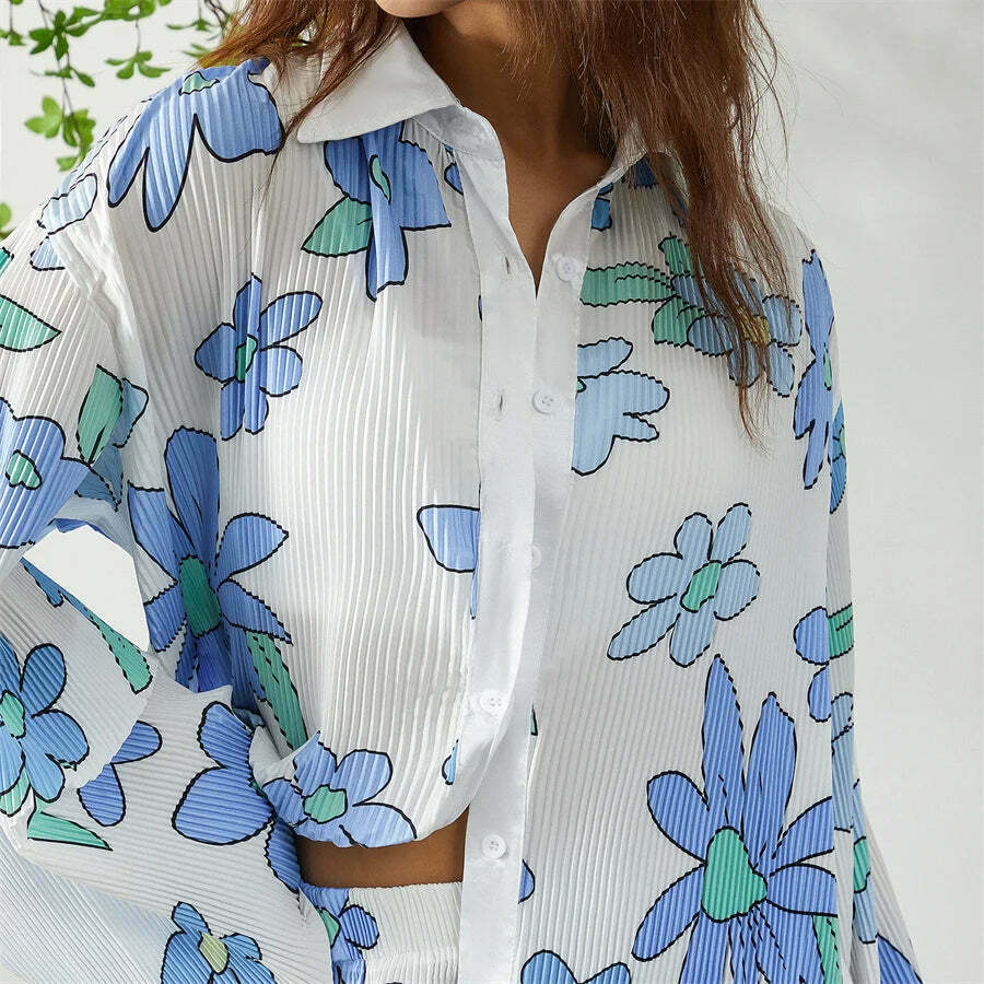 Patterned Paradise Twinset - Y2K Fashion Coquette Aesthetic Grunge Style Cute Tops Past Patterned Paradise Twinset - Y2K Fashion Coquette Aesthetic Grunge Style Cute Tops Past