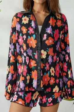 Patterned Paradise Twinset - Y2K Fashion Coquette Aesthetic Grunge Style Cute Tops Past