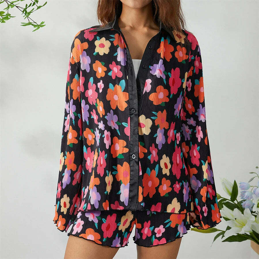 Patterned Paradise Twinset - Y2K Fashion Coquette Aesthetic Grunge Style Cute Tops Past Patterned Paradise Twinset - Y2K Fashion Coquette Aesthetic Grunge Style Cute Tops Past