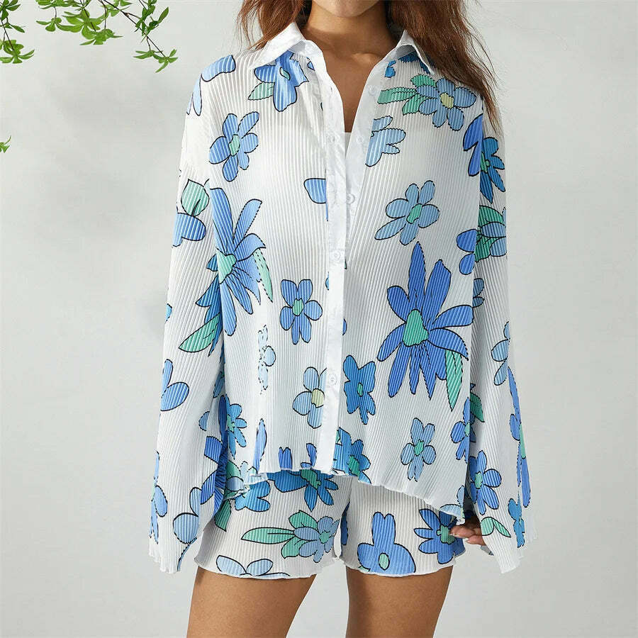 Patterned Paradise Twinset - Y2K Fashion Coquette Aesthetic Grunge Style Cute Tops Past Patterned Paradise Twinset - Y2K Fashion Coquette Aesthetic Grunge Style Cute Tops Past