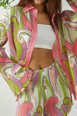 Patterned Paradise Twinset - Y2K Fashion Coquette Aesthetic Grunge Style Cute Tops Past