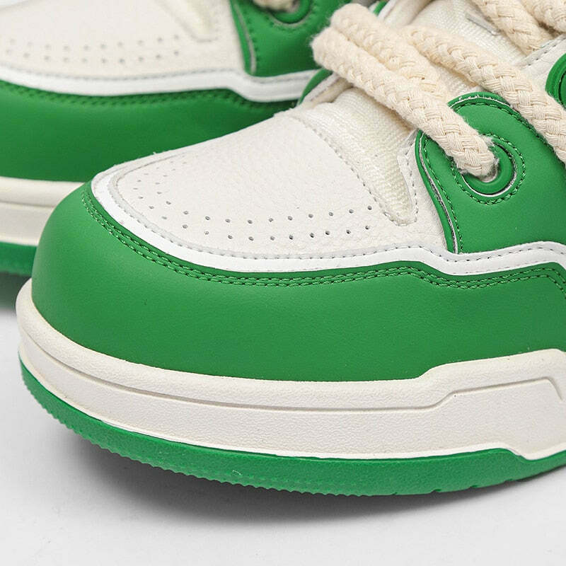 Phat Lace Sneakers - Cloud White/Lucky Green - Y2K Fashion Aesthetic Shoes for Women Phat Lace Sneakers - Cloud White/Lucky Green - Y2K Fashion Aesthetic Shoes for Women