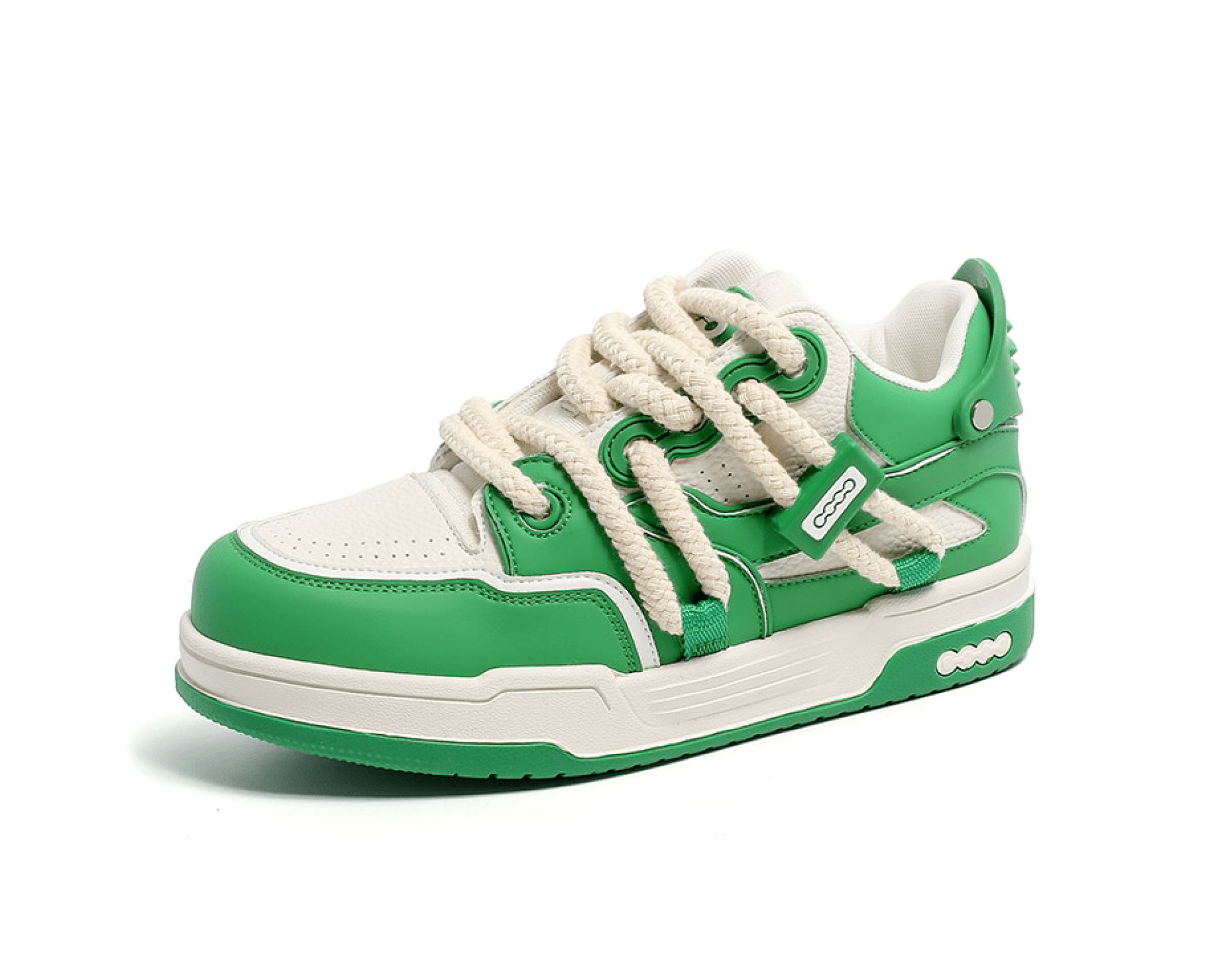 Phat Lace Sneakers - Cloud White/Lucky Green - Y2K Fashion Aesthetic Shoes for Women Phat Lace Sneakers - Cloud White/Lucky Green - Y2K Fashion Aesthetic Shoes for Women