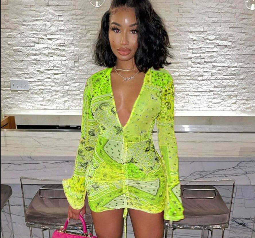 Pink & Red Paisley Mesh Dress - Y2K Fashion Statement with Coquette Aesthetic Twist