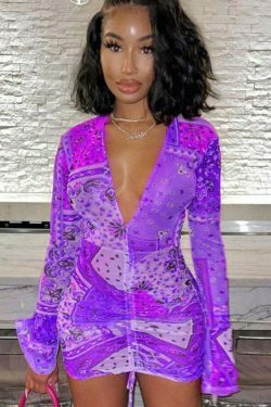 Pink & Red Paisley Mesh Dress - Y2K Fashion Statement with Coquette Aesthetic Twist