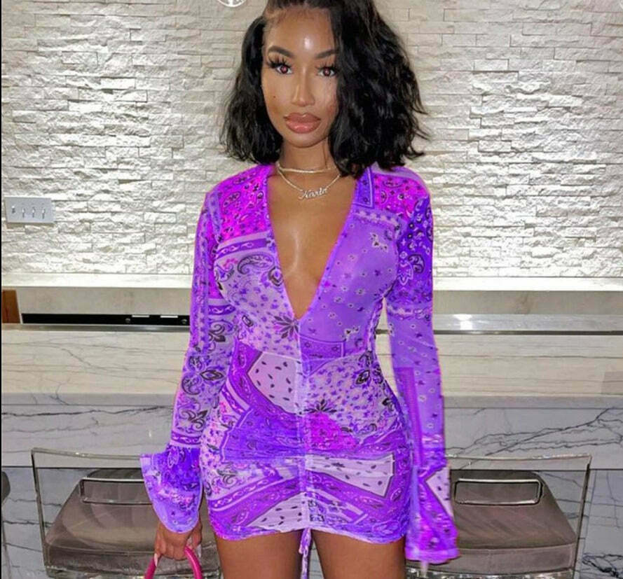 Pink & Red Paisley Mesh Dress - Y2K Fashion Statement with Coquette Aesthetic Twist