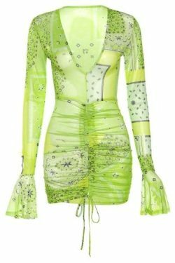 Pink & Red Paisley Mesh Dress - Y2K Fashion Statement with Coquette Aesthetic Twist