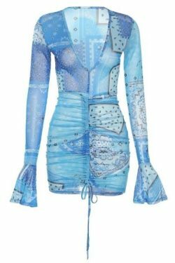 Pink & Red Paisley Mesh Dress - Y2K Fashion Statement with Coquette Aesthetic Twist