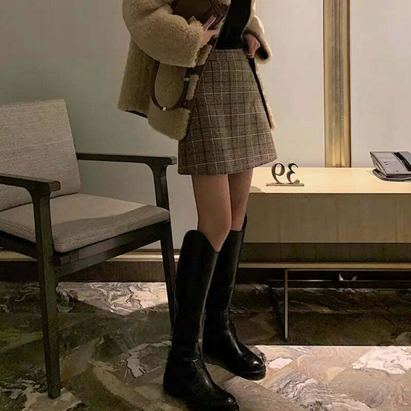 Plaid Sway & Chic Mini Skirt - Y2K Fashion Statement with Coquette Aesthetic Twist Plaid Sway & Chic Mini Skirt - Y2K Fashion Statement with Coquette Aesthetic Twist