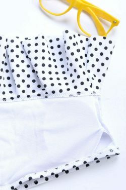 Polka Dot Backless Flounce Bikini: Y2K Fashion Swimwear - Coquette Aesthetic, Grunge Style