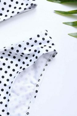 Polka Dot Backless Flounce Bikini: Y2K Fashion Swimwear - Coquette Aesthetic, Grunge Style