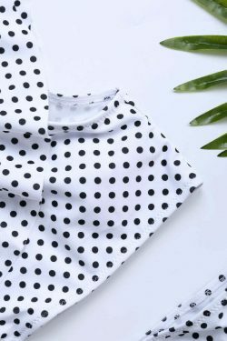 Polka Dot Backless Flounce Bikini: Y2K Fashion Swimwear - Coquette Aesthetic, Grunge Style