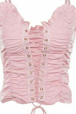Princess Lace Up Top - Y2K Fashion - Coquette Aesthetic - Grunge Style - Cute Tops - Pastel Goth