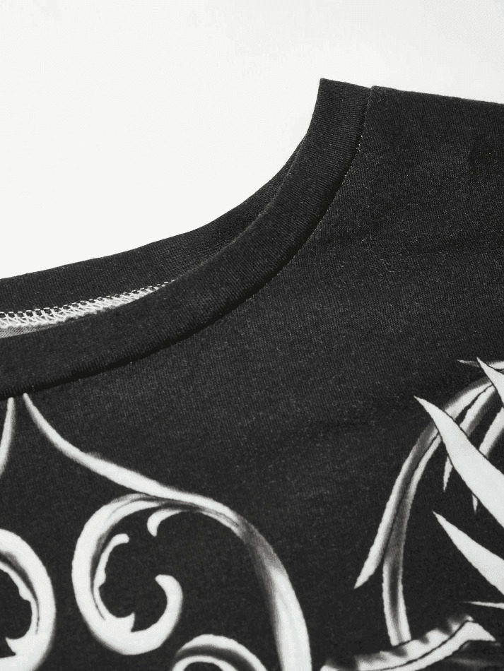 Punk Patchwork Graphic Tee: Y2K Aesthetic with Coquette & Grunge Style Punk Patchwork Graphic Tee: Y2K Aesthetic with Coquette & Grunge Style