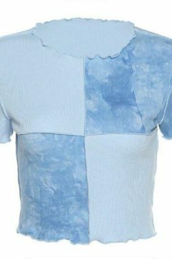 Purple Colorblock Ribbed Crop Top - Y2K Aesthetic Coquette Grunge Style