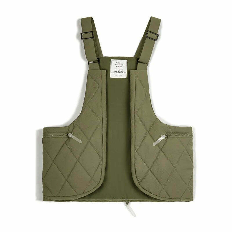 Quilted 2 in 1 Vest/Bag - Y2K Fashion Statement with Coquette Aesthetic and Grunge Style