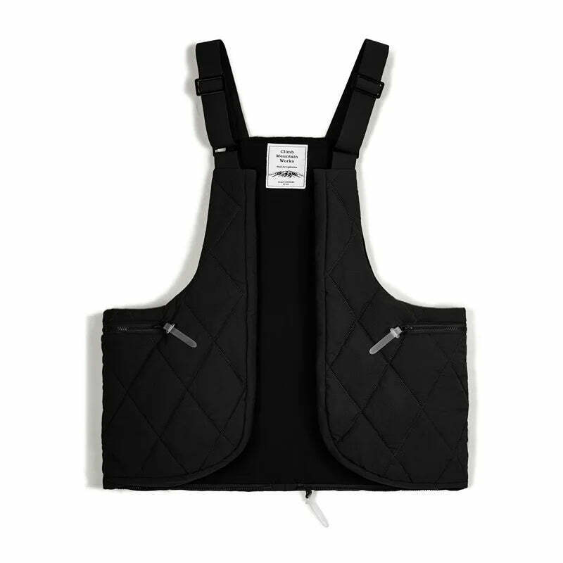Quilted 2 in 1 Vest/Bag - Y2K Fashion Statement with Coquette Aesthetic and Grunge Style