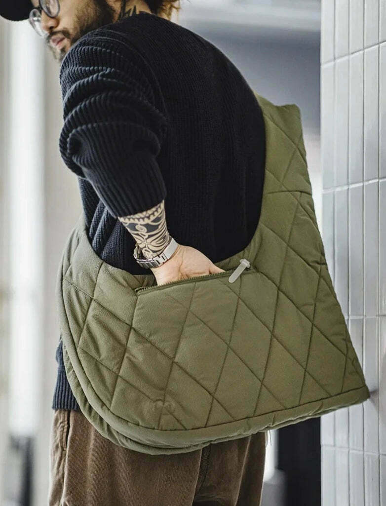 Quilted 2 in 1 Vest/Bag - Y2K Fashion Statement with Coquette Aesthetic and Grunge Style