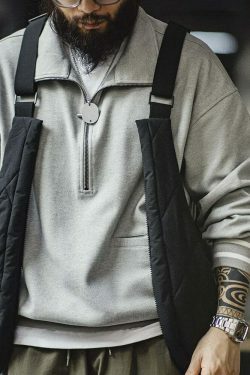 Quilted 2 in 1 Vest/Bag - Y2K Fashion Statement with Coquette Aesthetic and Grunge Style