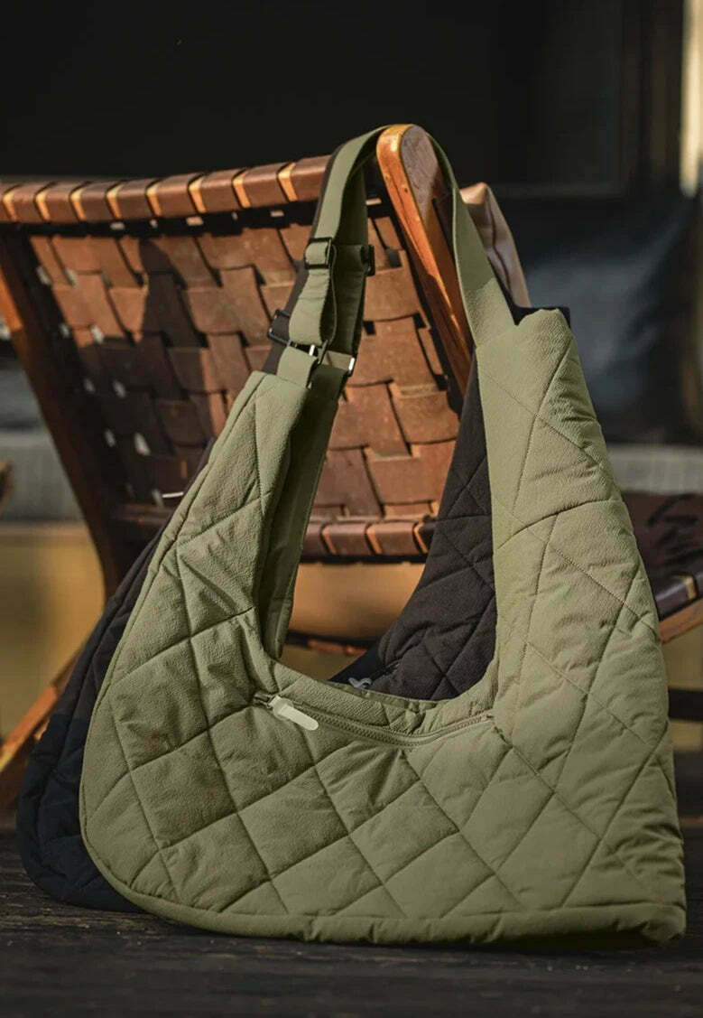 Quilted 2 in 1 Vest/Bag - Y2K Fashion Statement with Coquette Aesthetic and Grunge Style