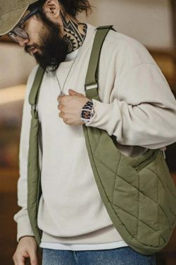 Quilted 2 in 1 Vest/Bag - Y2K Fashion Statement with Coquette Aesthetic and Grunge Style