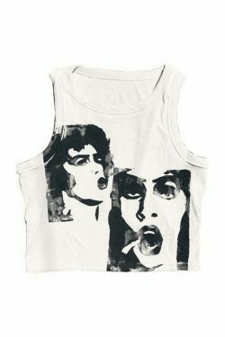 Quirky Face Print Crop Top - Y2K Aesthetic Fashion - Coquette & Grunge Vibes - Cute & Playful