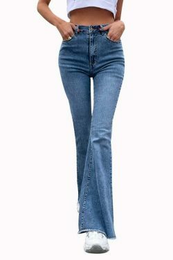 Radiant Ripple Jeans: Y2K Fashion Staple with a Coquette Aesthetic Twist